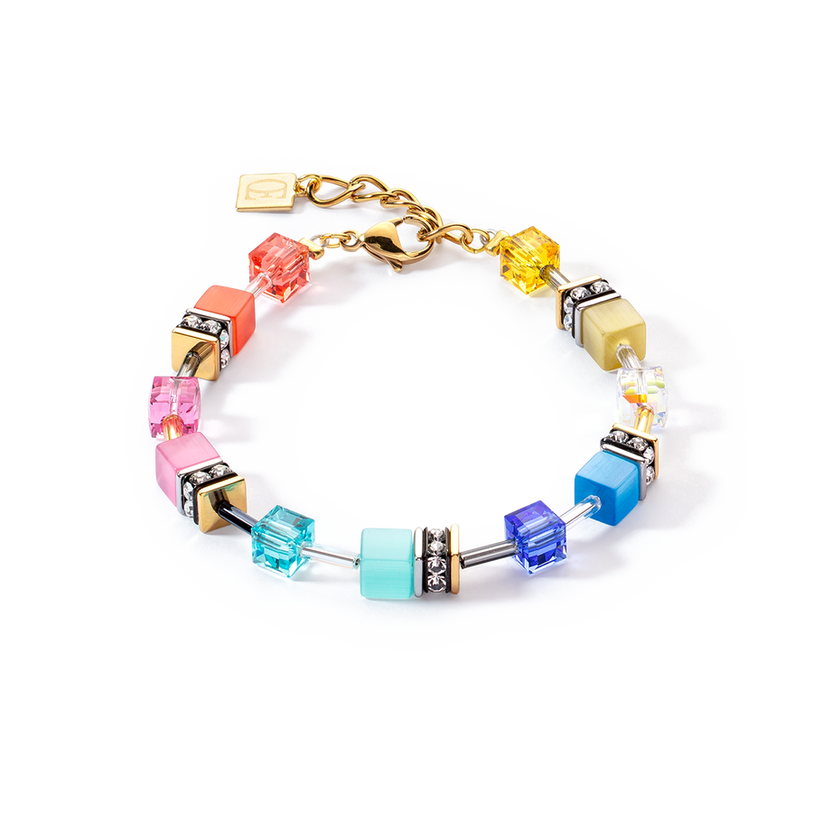 GeoCUBE® Iconic Classic Multicolour Gold bracelet