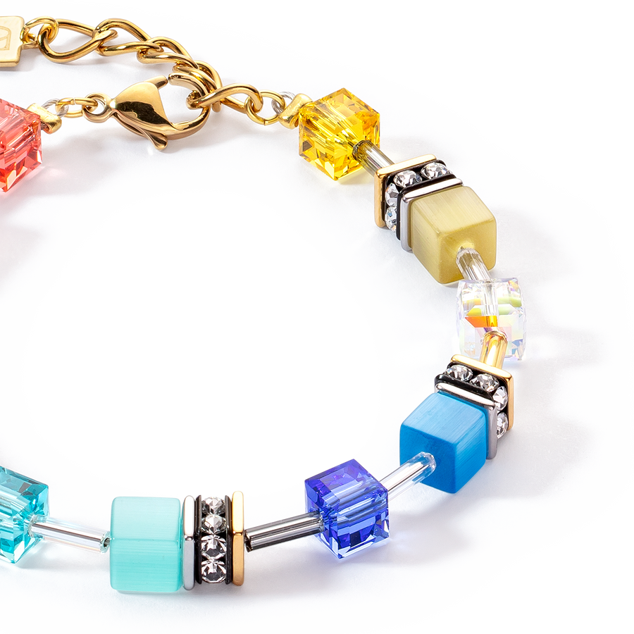 GeoCUBE® Iconic Classic Multicolour Gold bracelet