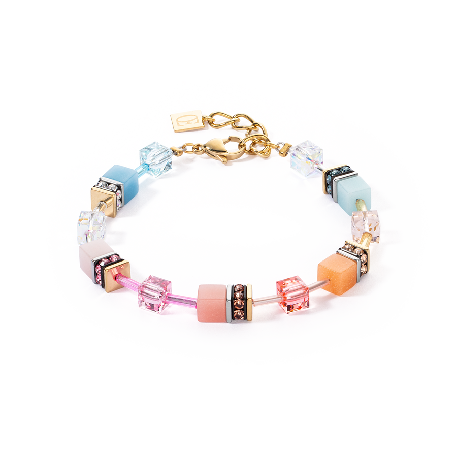 GeoCUBE® Iconic bracelet aqua-apricot