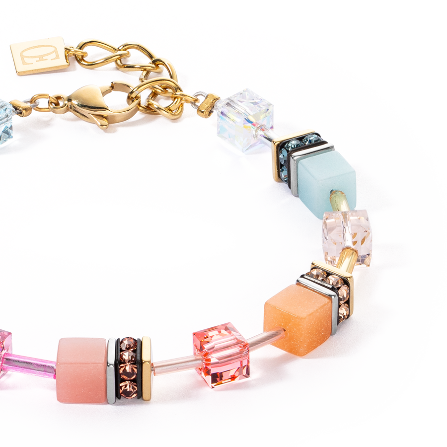 GeoCUBE® Iconic bracelet aqua-apricot