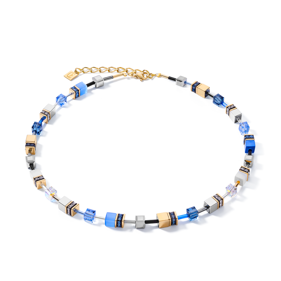 GeoCUBE® Necklace blue-gold