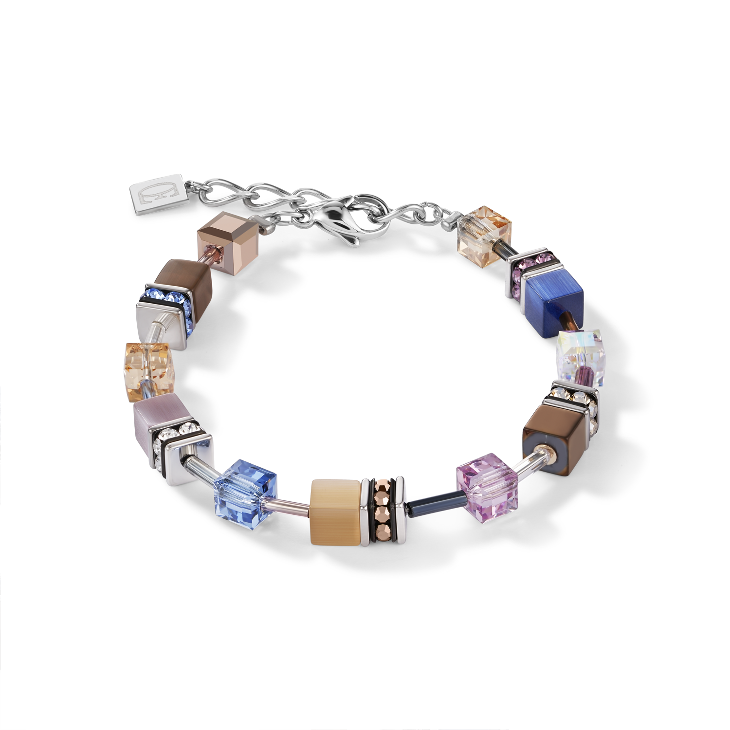 GeoCUBE® Bracelet blue-brown-lilac