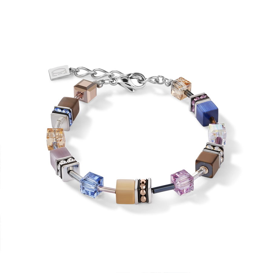 GeoCUBE® Bracelet blue-brown-lilac