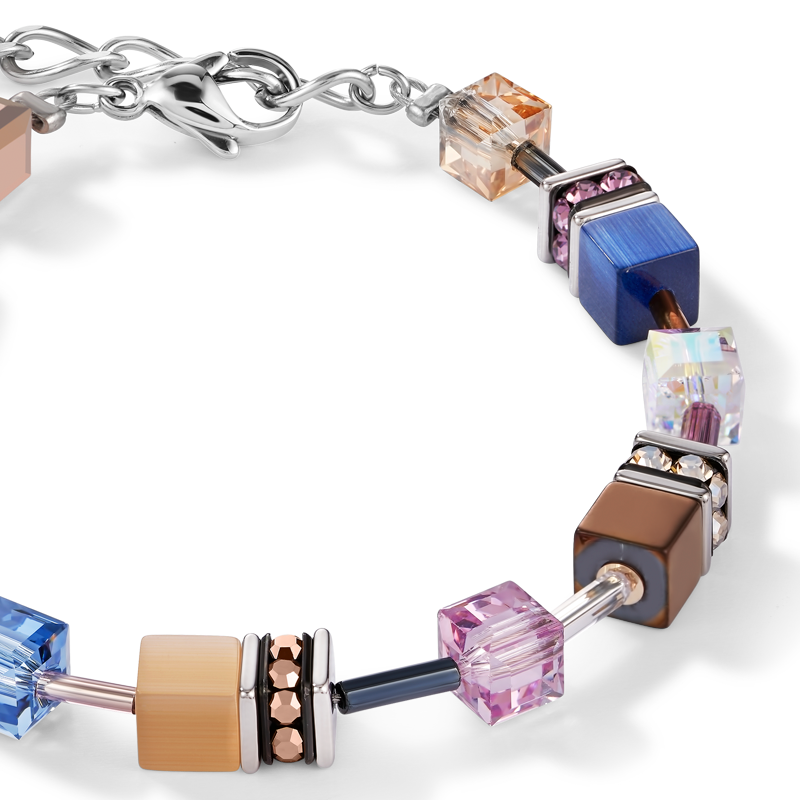 GeoCUBE® Bracelet blue-brown-lilac