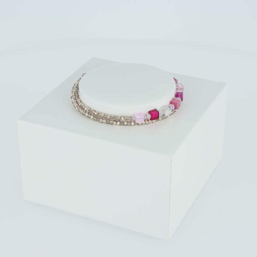 Joyful Colours Wrap bracelet silver pink