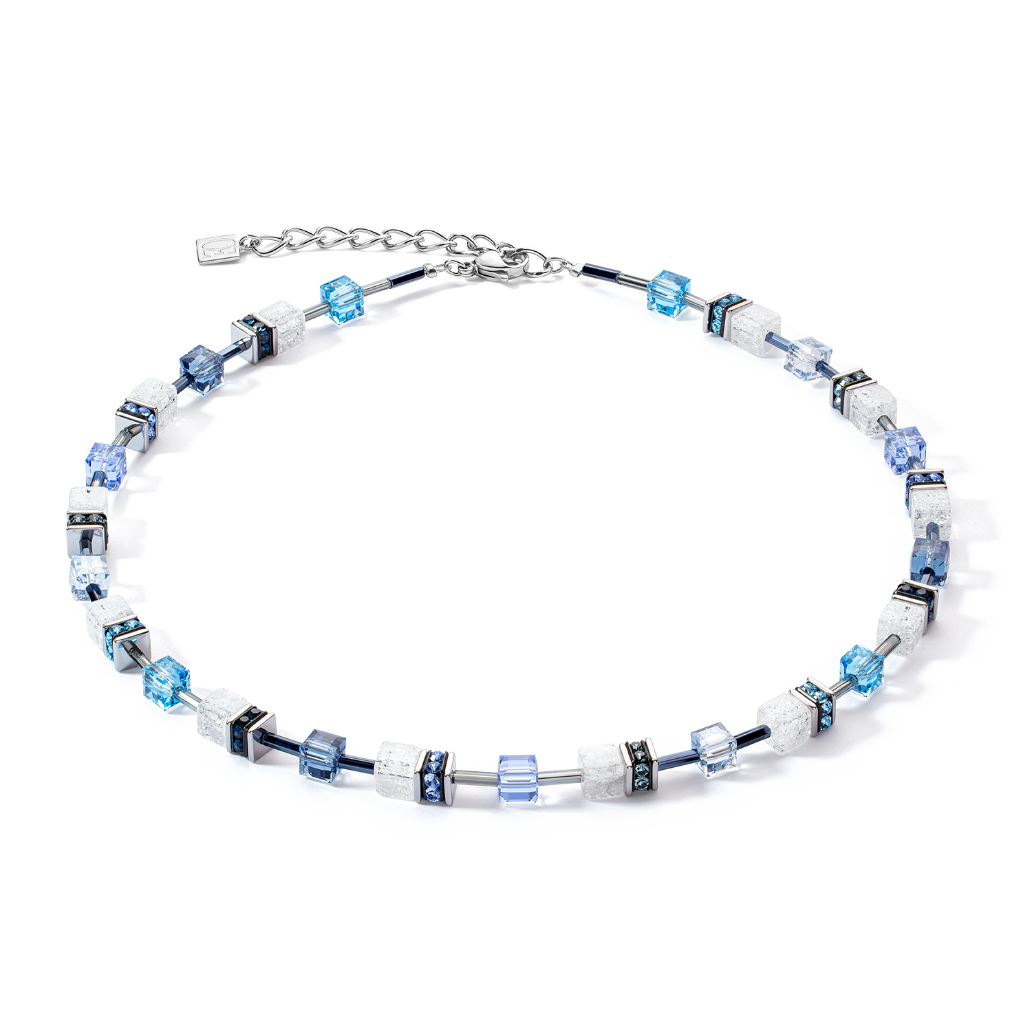 GeoCUBE® Iconic Nature necklace blue white