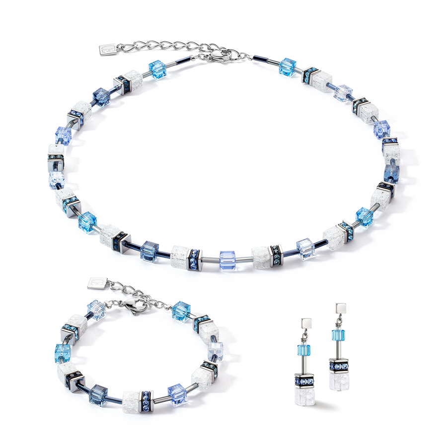 GeoCUBE® Iconic Nature necklace blue white