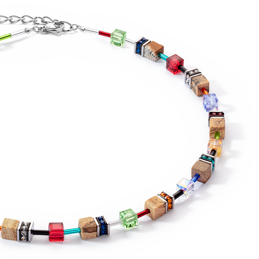 GeoCUBE® Iconic Nature necklace multicolour brown