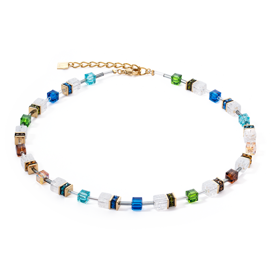 GeoCUBE® Iconic Nature necklace multicolour gold