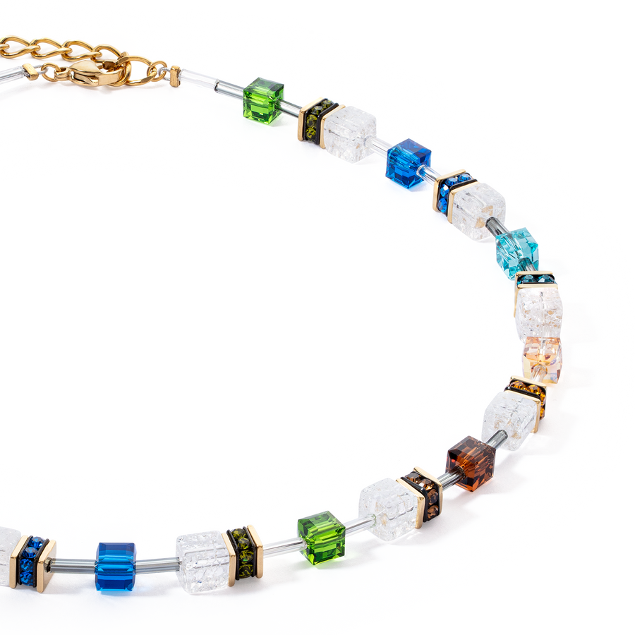 GeoCUBE® Iconic Nature necklace multicolour gold