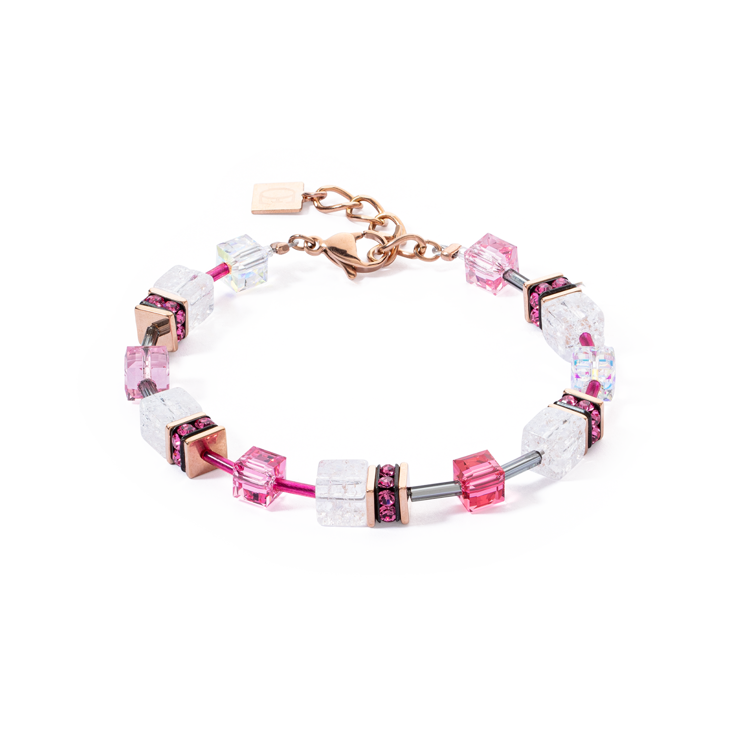 GeoCUBE® Iconic Nature bracelet pink white