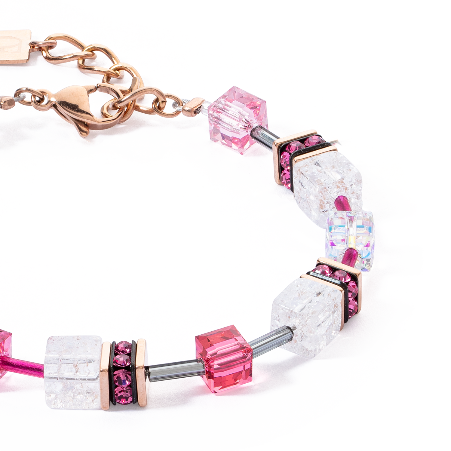 GeoCUBE® Iconic Nature bracelet pink white