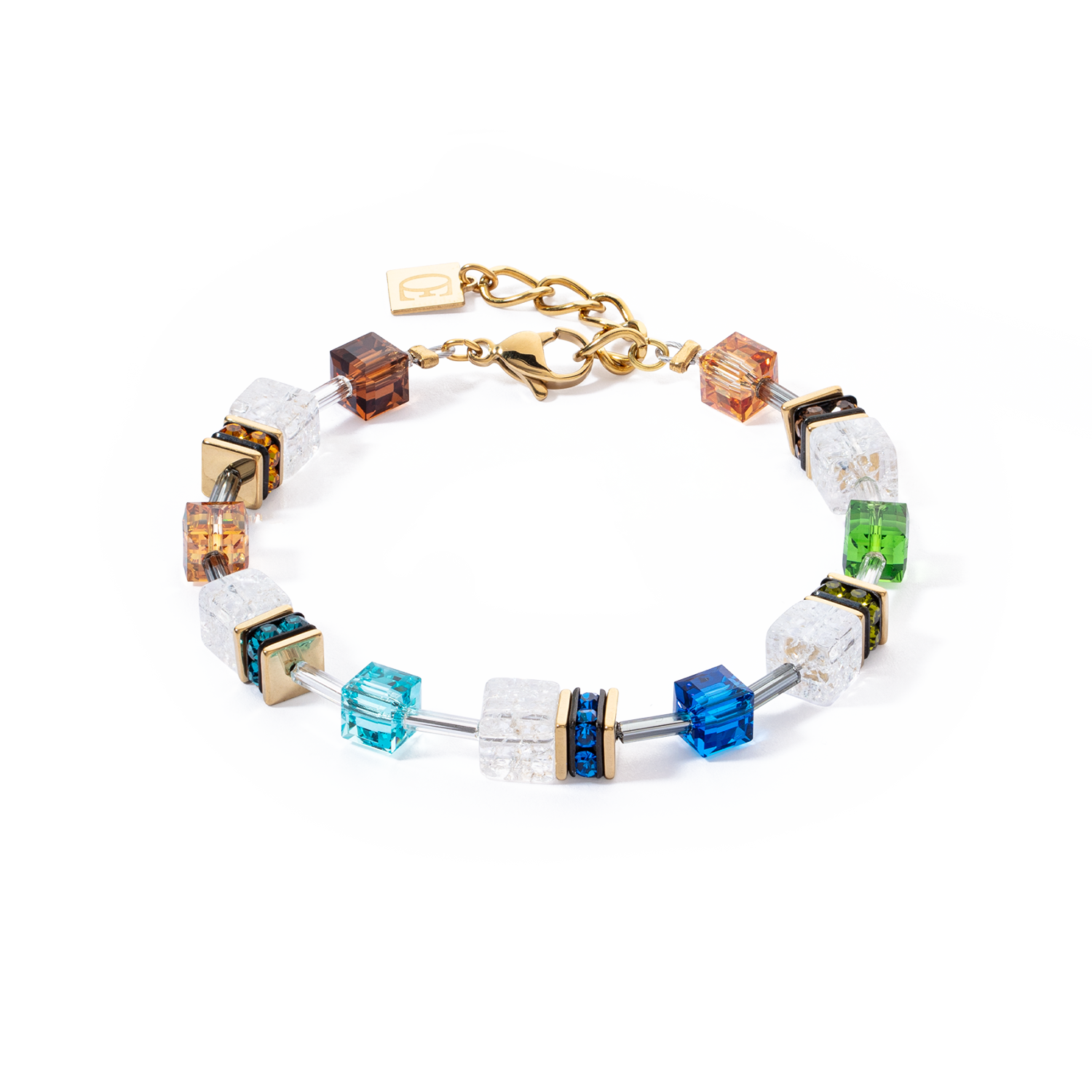 GeoCUBE® Iconic Nature bracelet multicolour gold