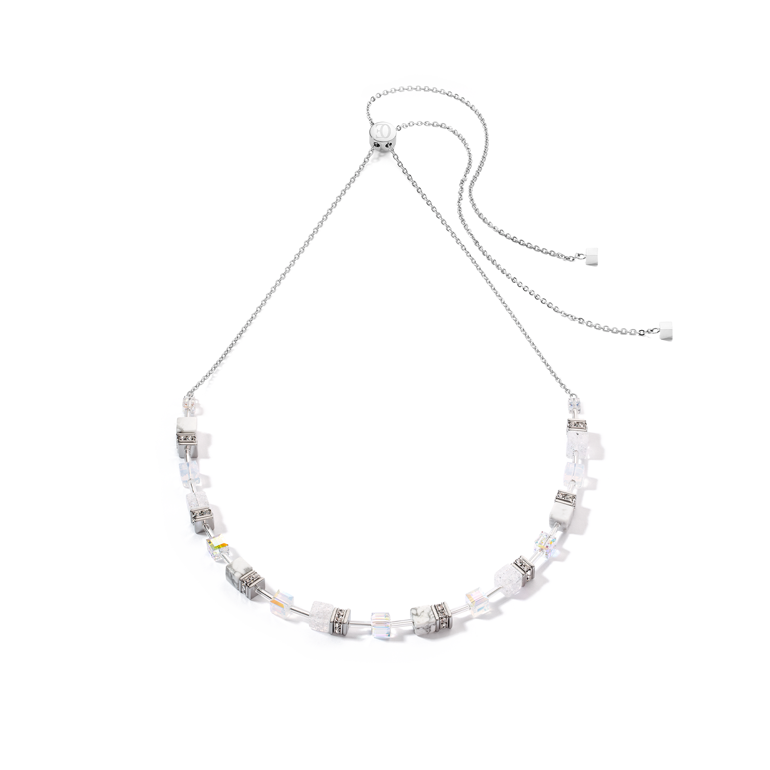 GeoCUBE® Iconic Nature Chain necklace white