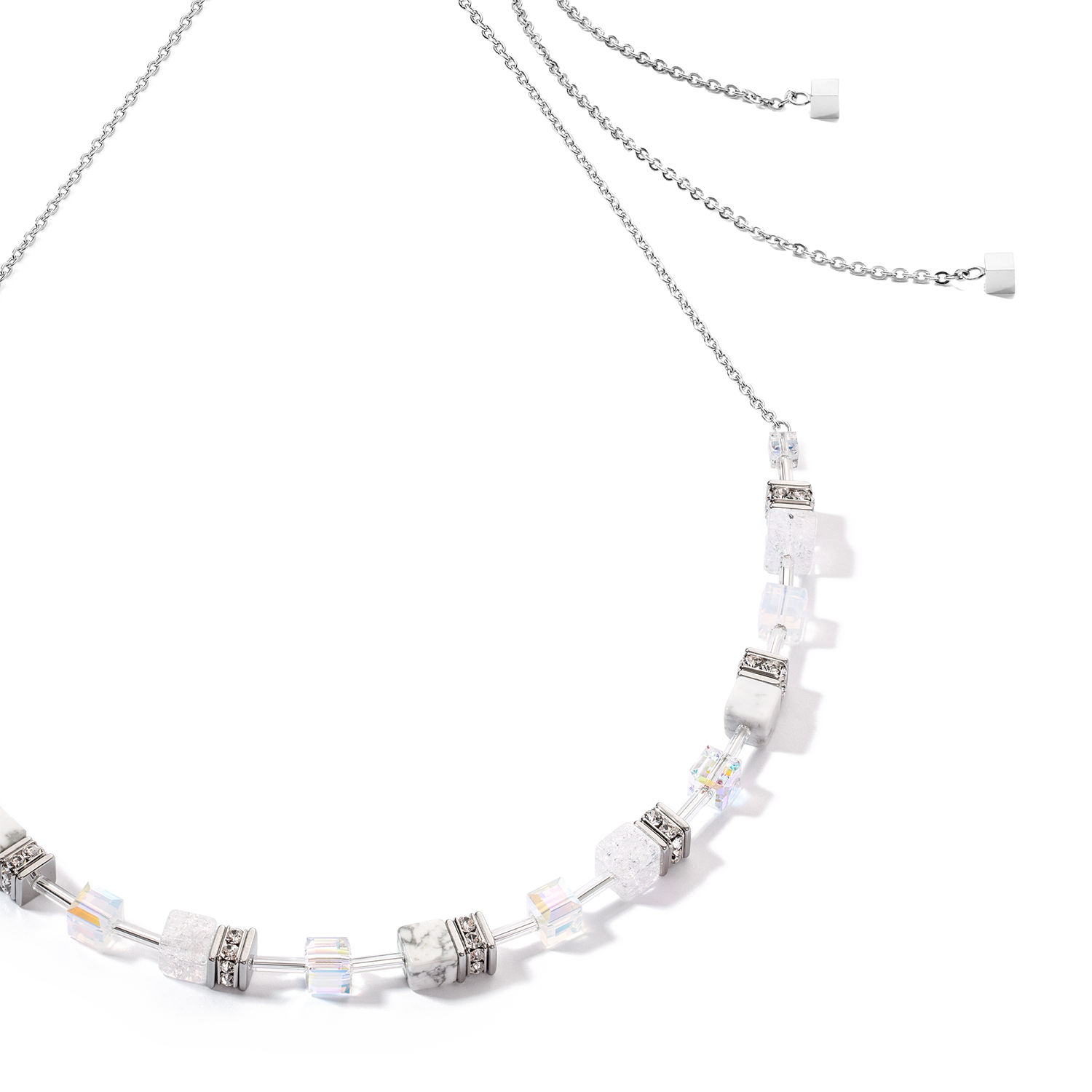 GeoCUBE® Iconic Nature Chain necklace white