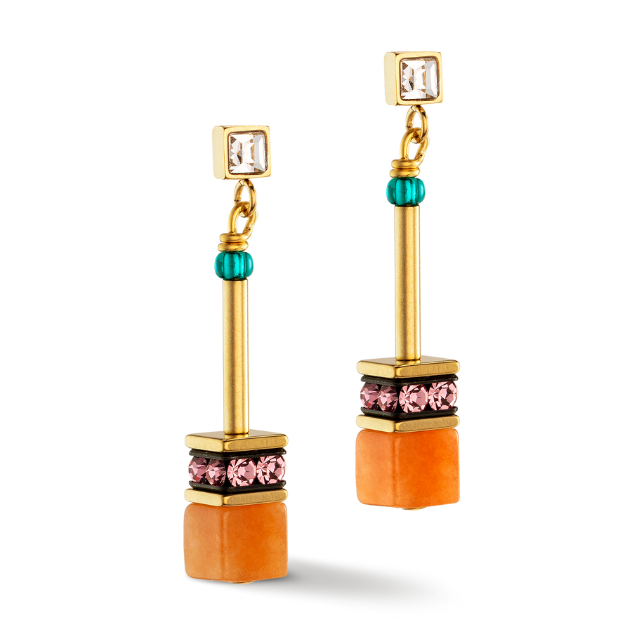 GeoCUBE® Iconic Nature Chain earrings dopamine