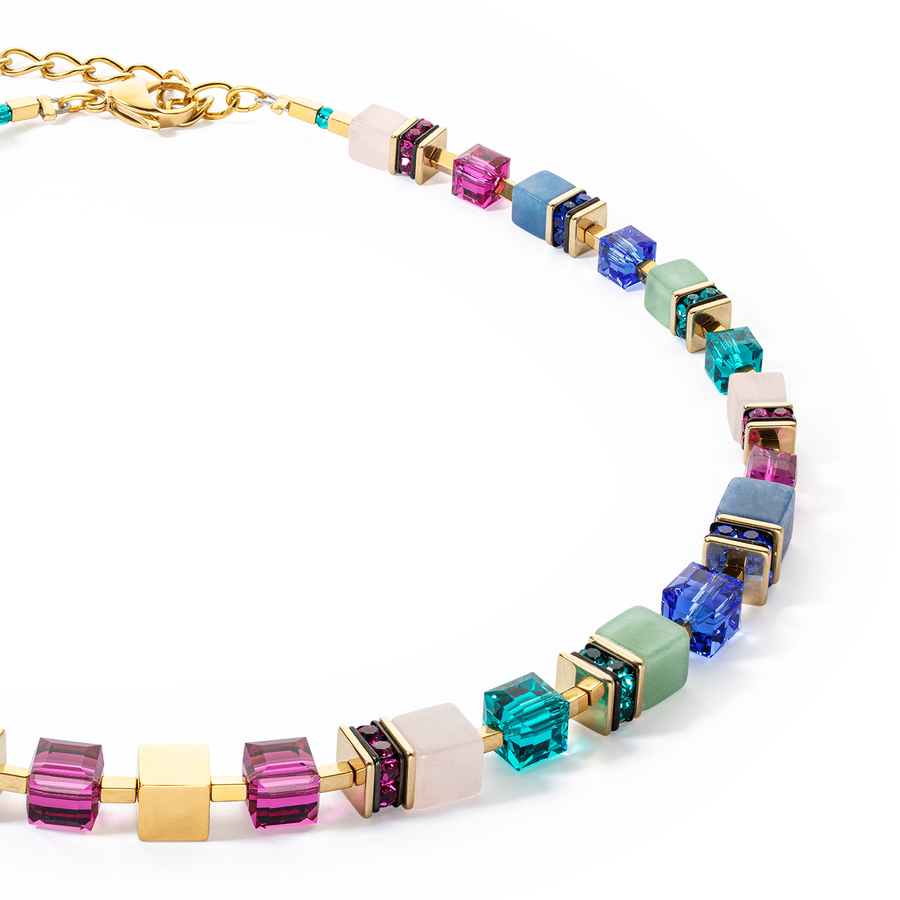 GeoCUBE® Precious Statement necklace gold-multicolour