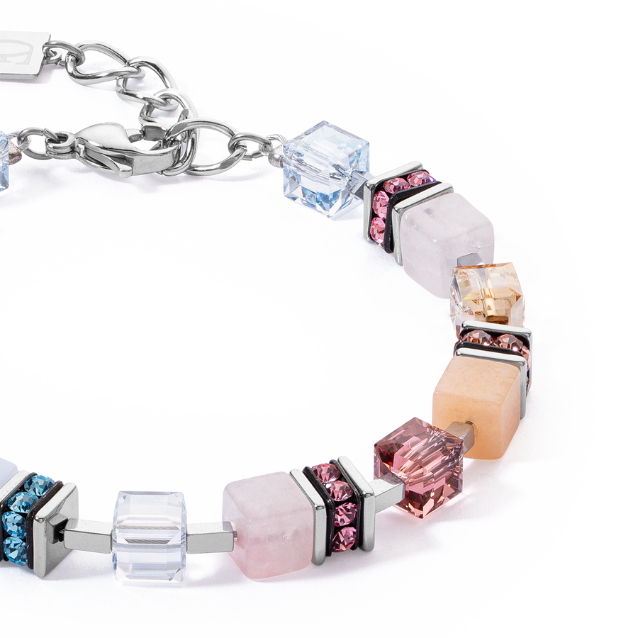 GeoCUBE® Precious Statement bracelet silver-pastel