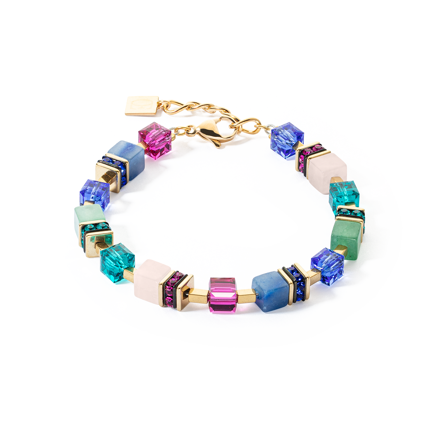 GeoCUBE® Precious Statement bracelet gold-multicolour