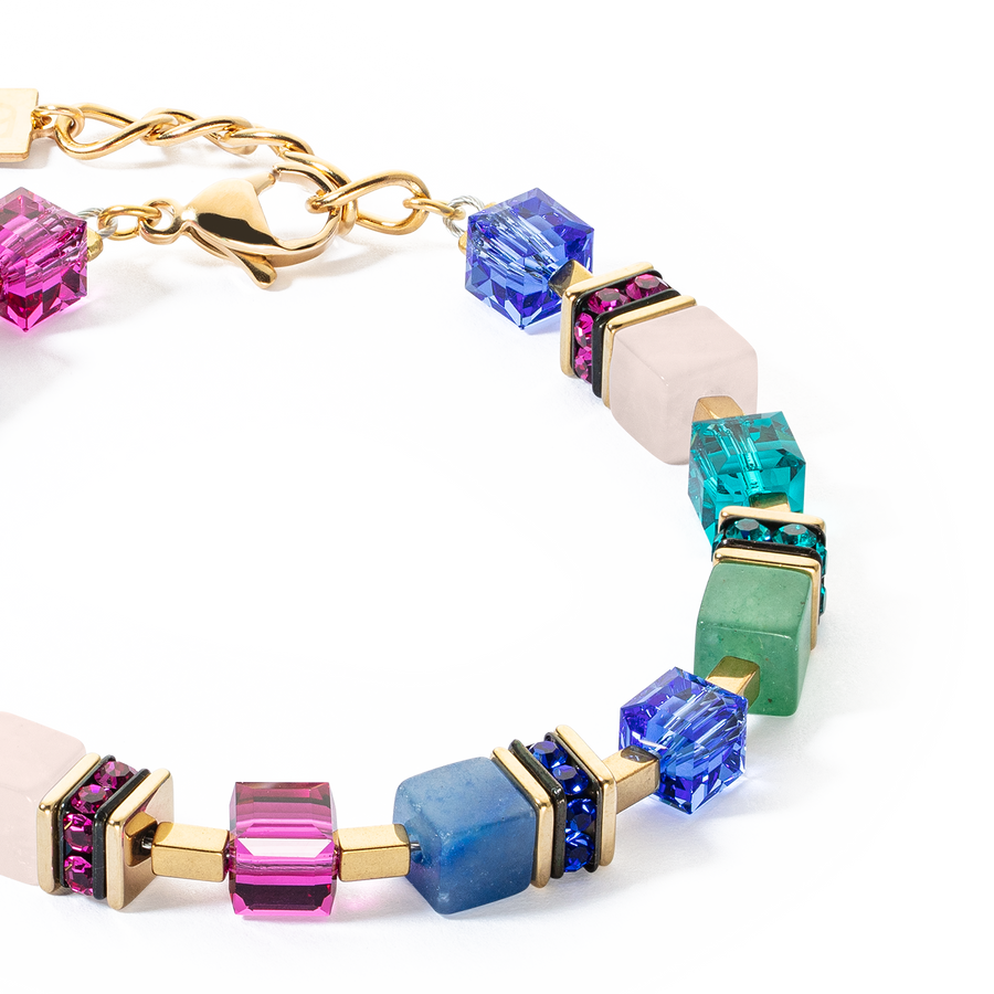 GeoCUBE® Precious Statement bracelet gold-multicolour