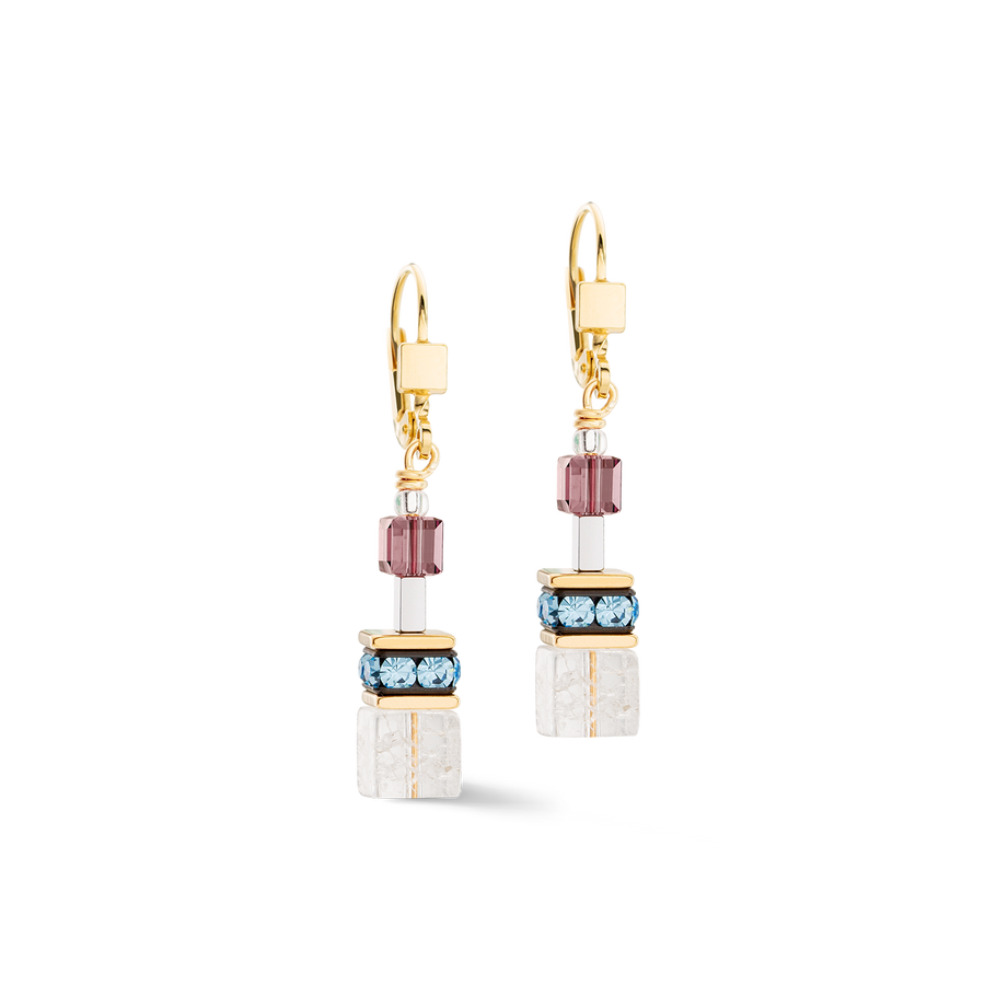 GeoCUBE® Iconic Precious Chain earrings gold-multicolour