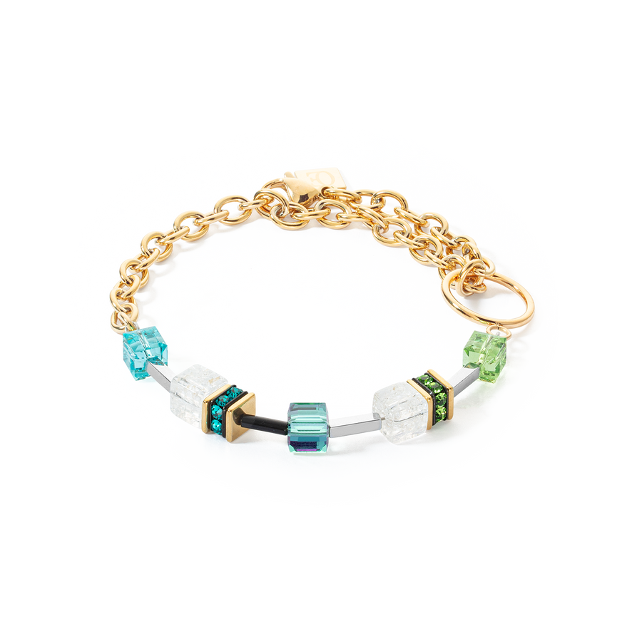 GeoCUBE® Iconic Precious Chain bracelet gold-multicolour