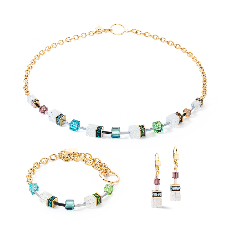 GeoCUBE® Iconic Precious Chain bracelet gold-multicolour