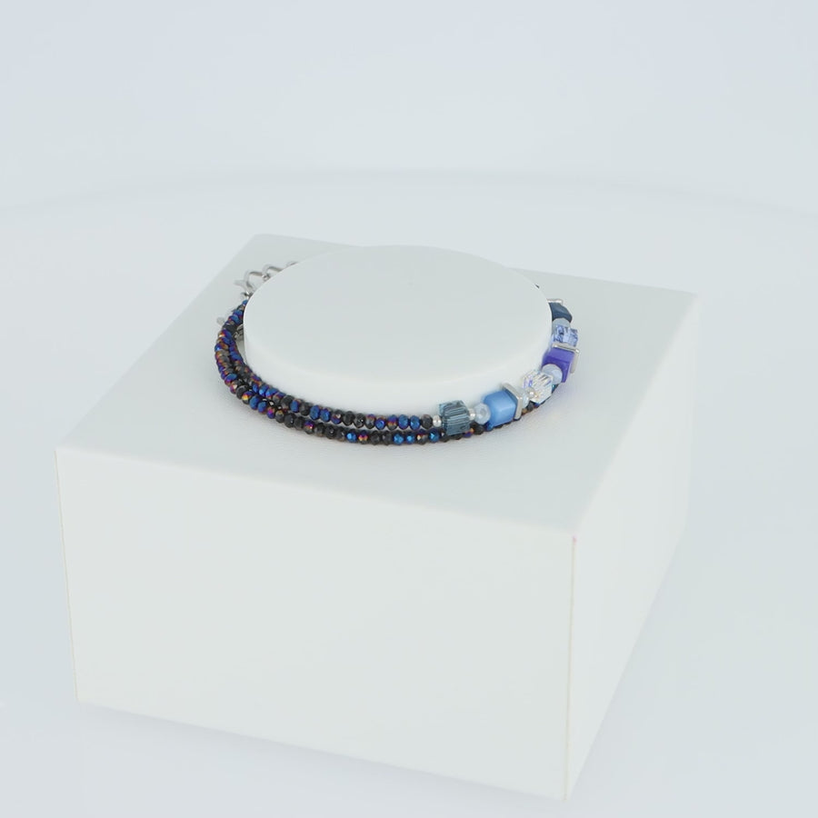 Joyful Colours Wrap bracelet silver blue