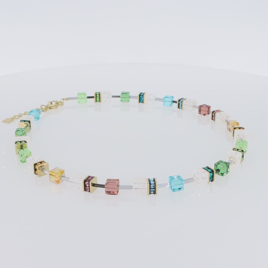Necklace GeoCUBE® medium multicolour rainbow