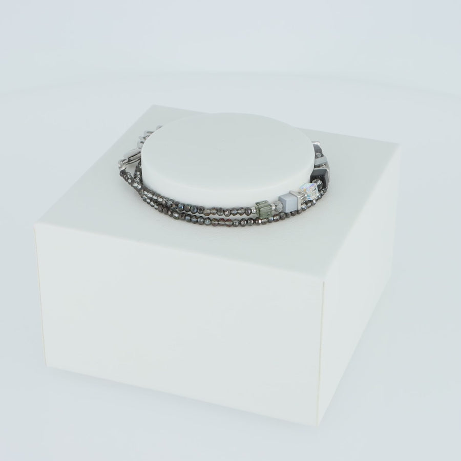 Joyful Colours Wrap bracelet silver grey