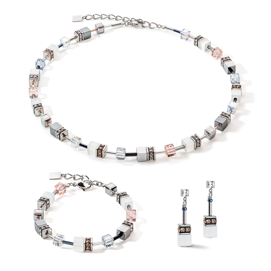 GeoCUBE® Iconic Monochrome necklace peach