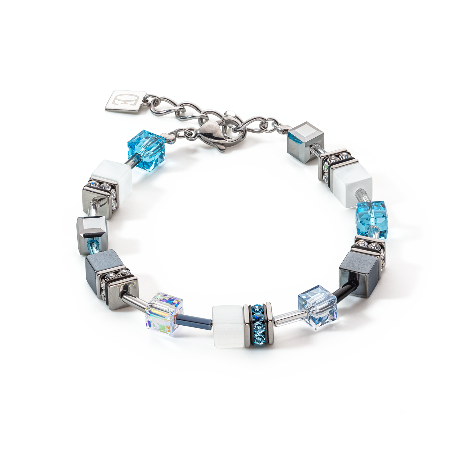 GeoCUBE® Iconic Monochrome bracelet aqua