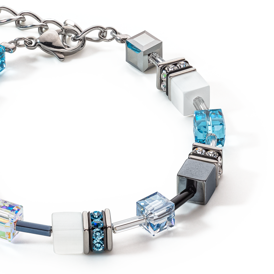GeoCUBE® Iconic Monochrome bracelet aqua