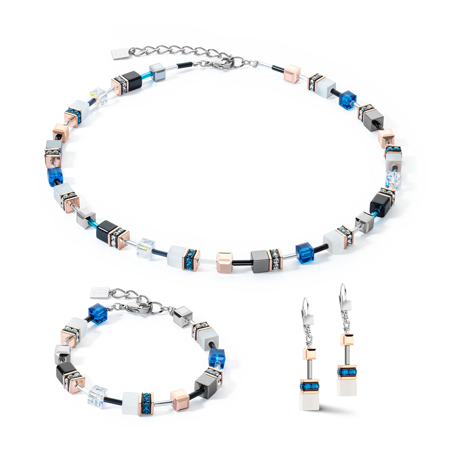 GeoCUBE® Iconic necklace Capri Blue