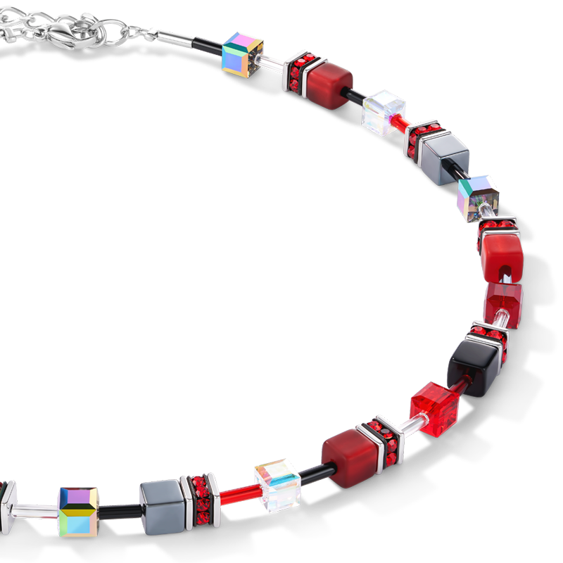 GeoCUBE® Necklace red-haematite