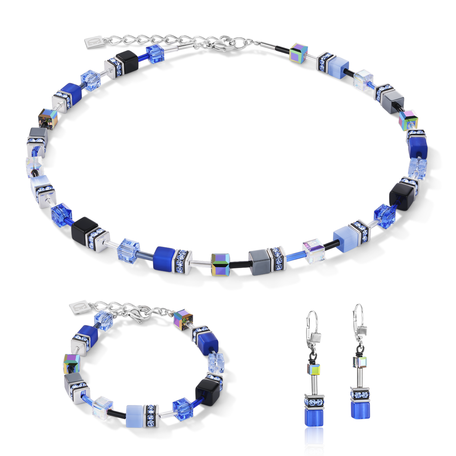 GeoCUBE® Necklace cobalt blue