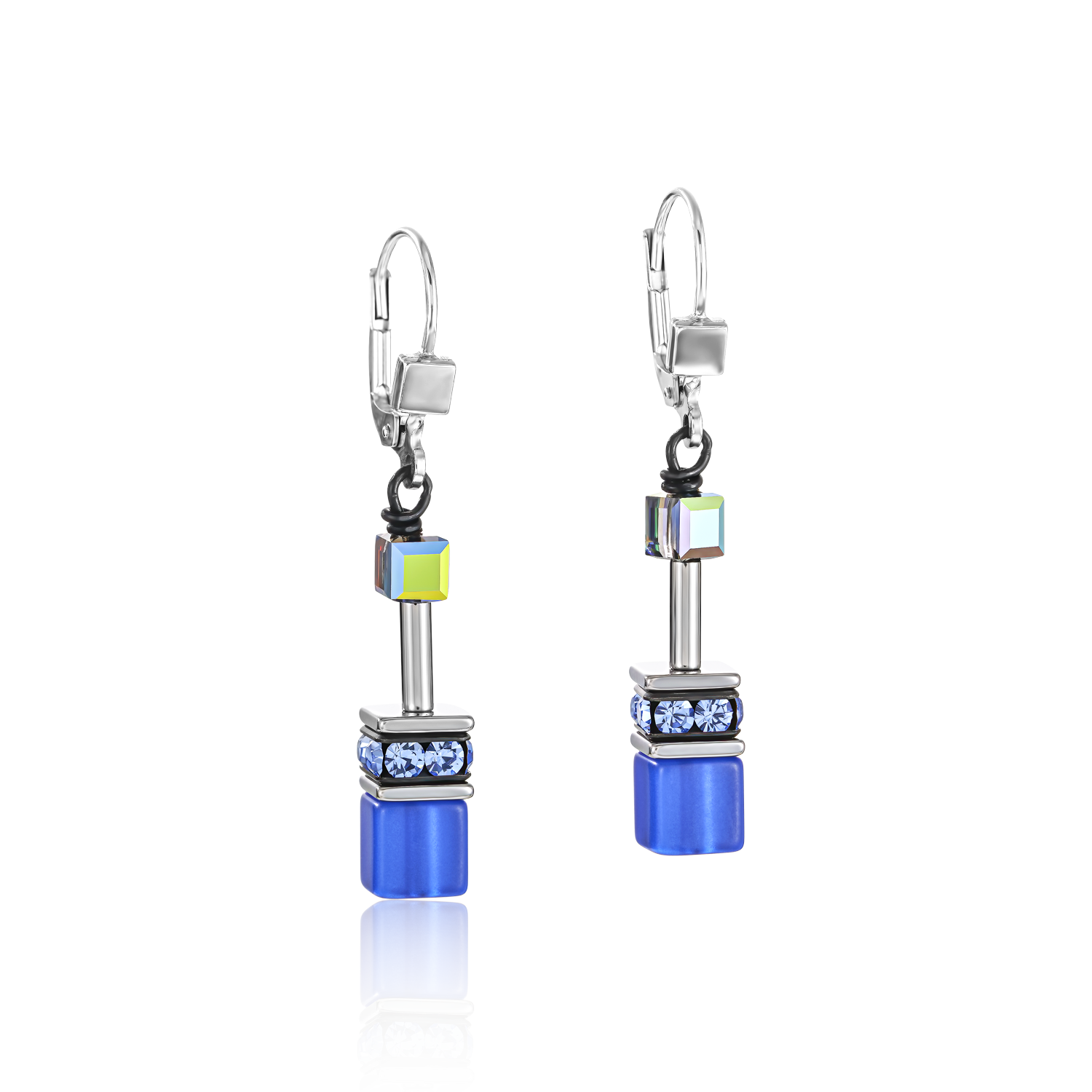 GeoCUBE® Earrings cobalt blue