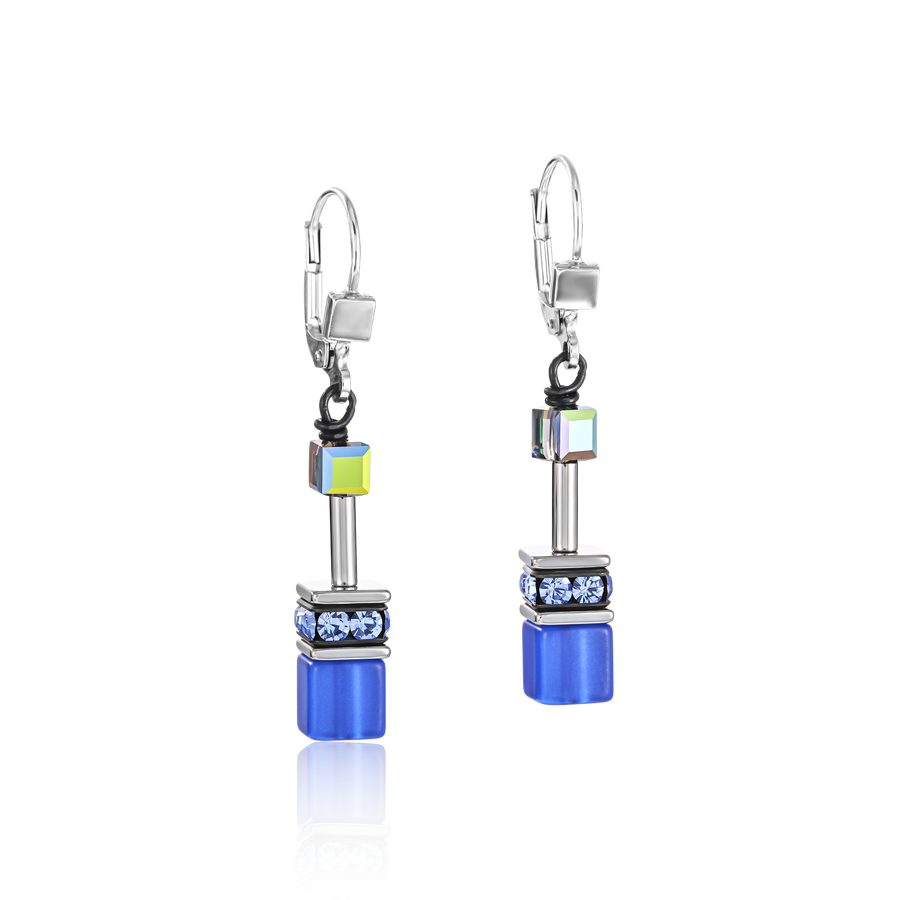 GeoCUBE® Earrings cobalt blue