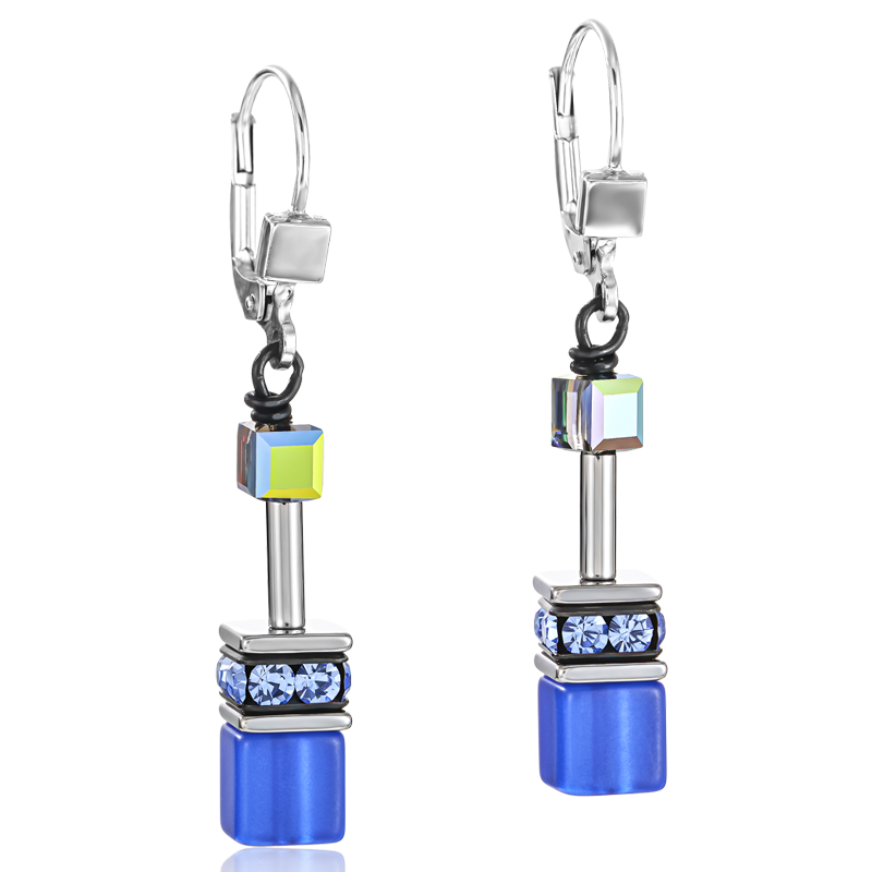 GeoCUBE® Earrings cobalt blue