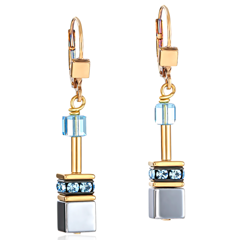 GeoCUBE® Earrings multicolour pastel