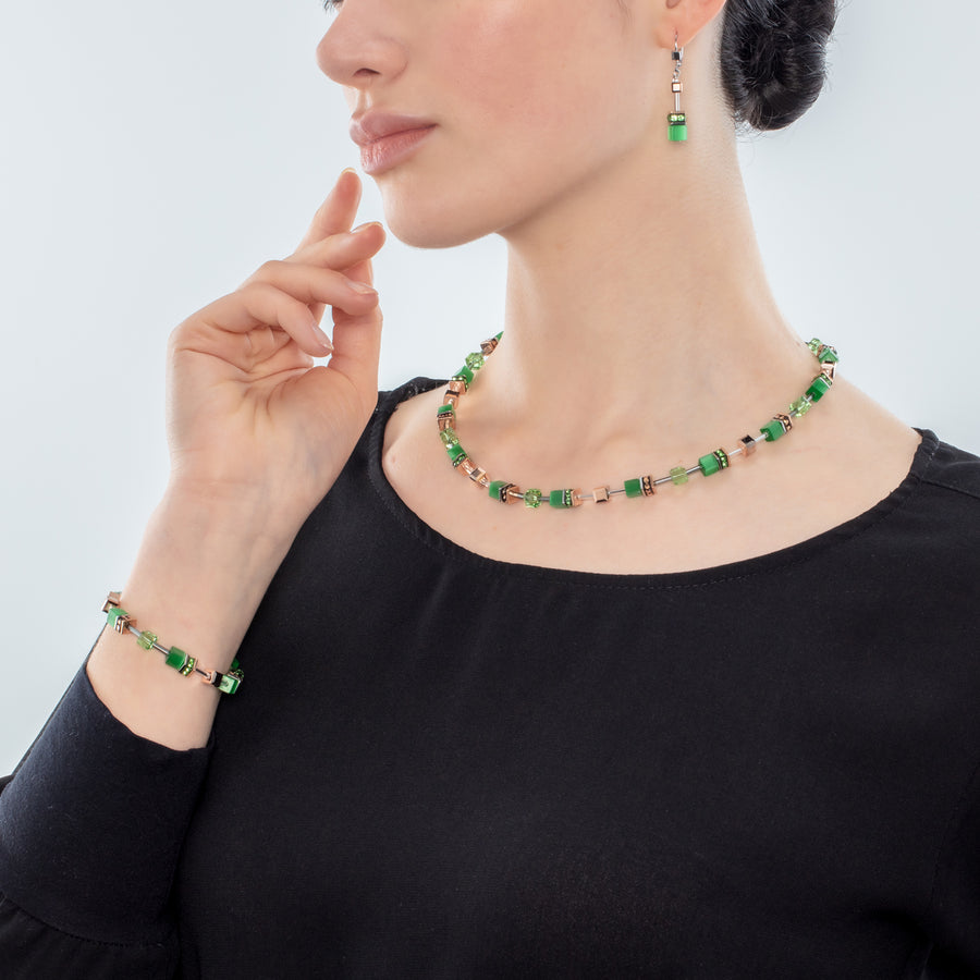 GEOCUBE® Iconic Monochrome necklace green