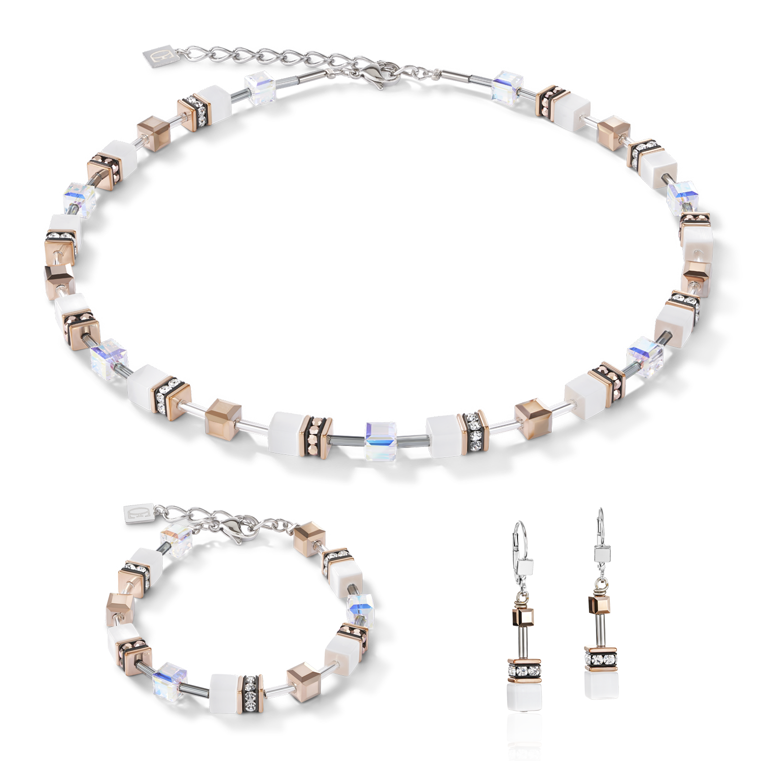 GeoCUBE® Necklace white