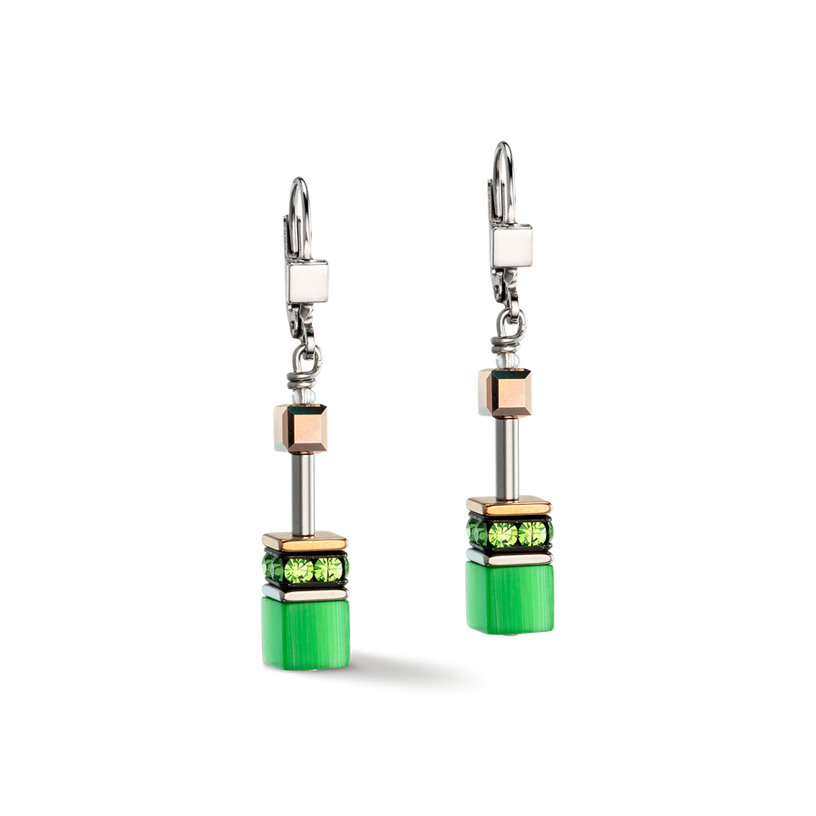 GEOCUBE® Iconic Monochrome earrings green