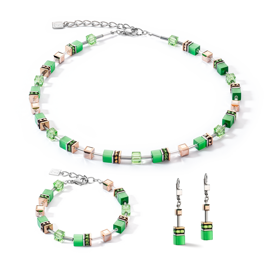 GEOCUBE® Iconic Monochrome earrings green