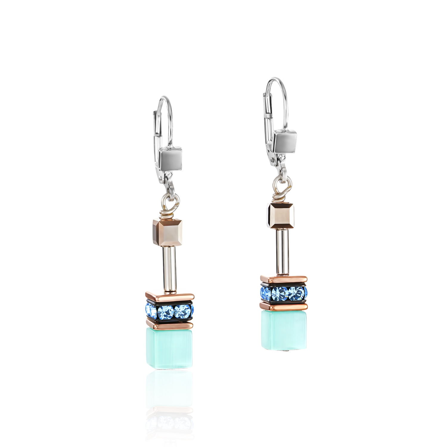 GeoCUBE® Earrings aqua