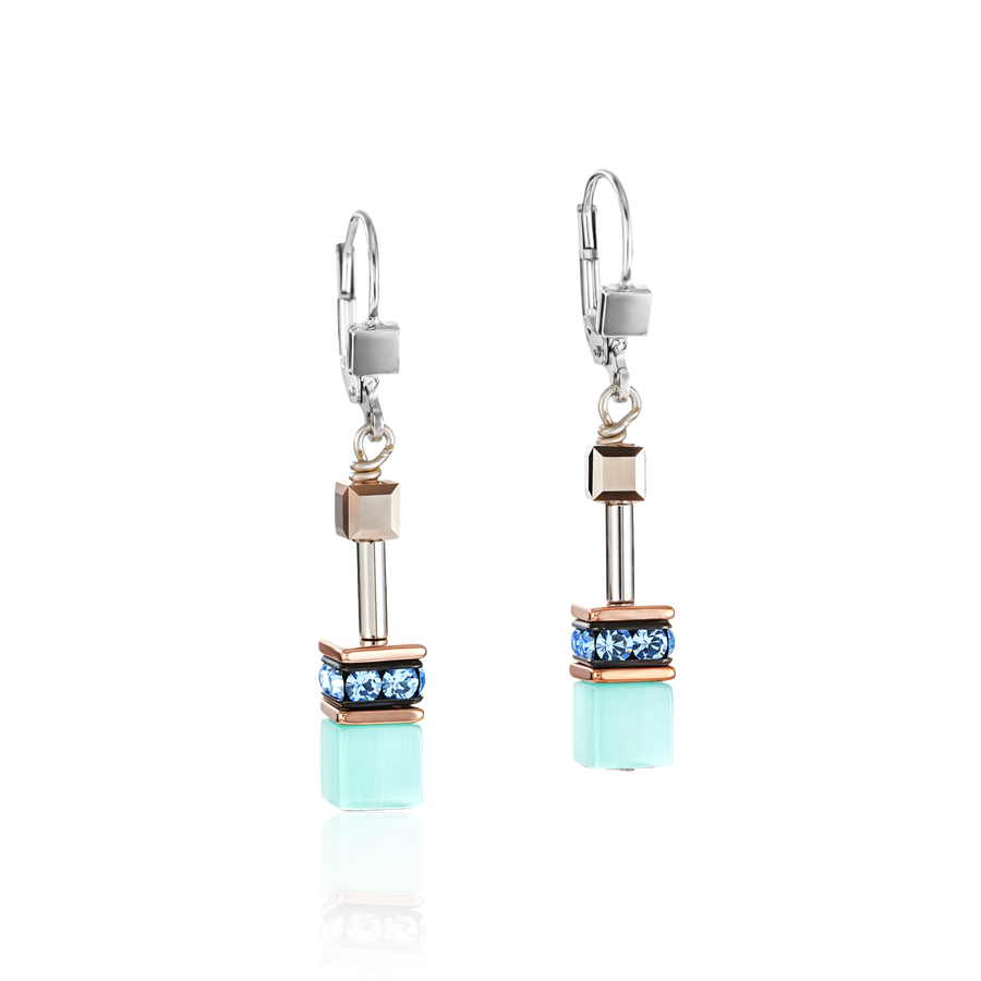 GeoCUBE® Earrings aqua