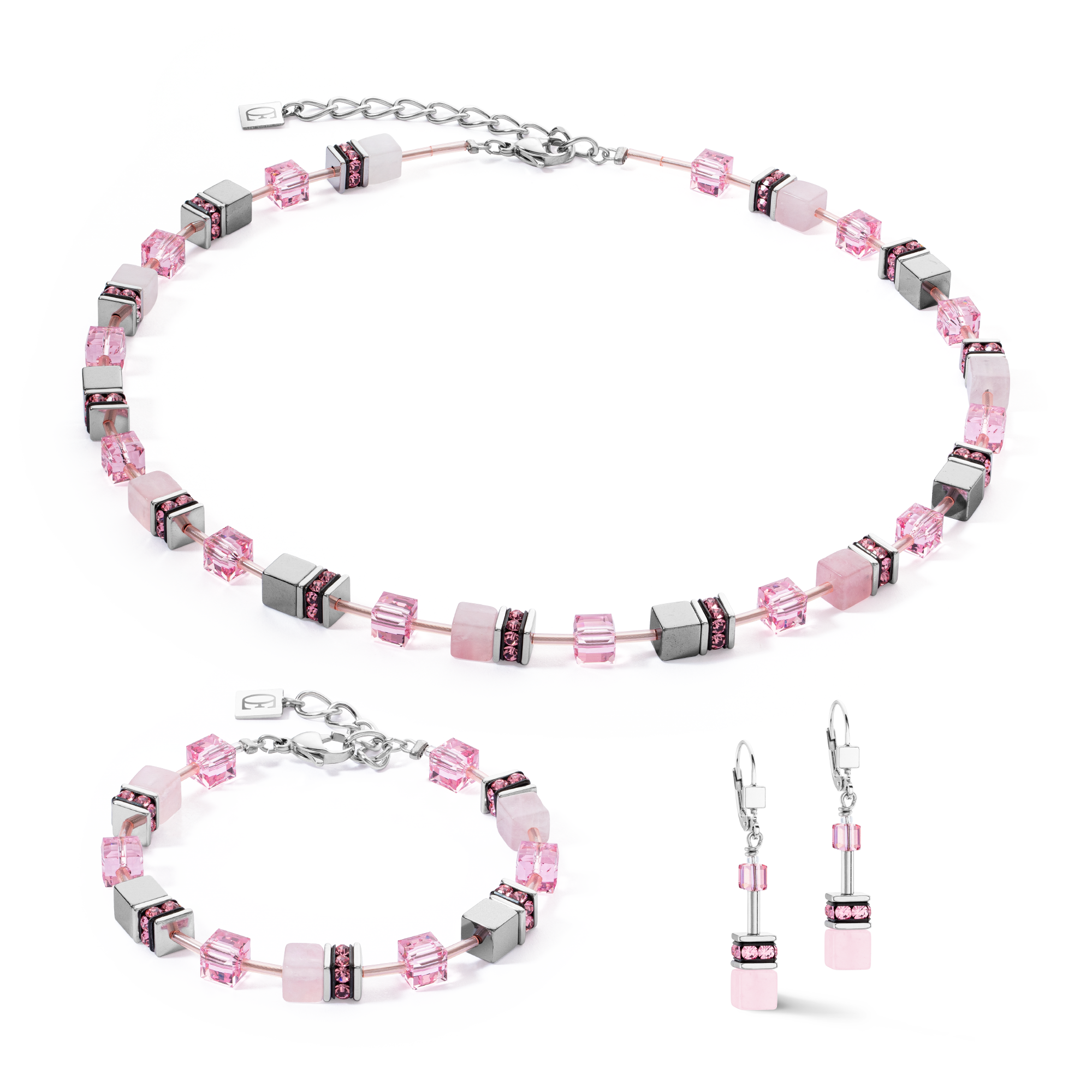 GeoCUBE® Iconic Precious necklace rose