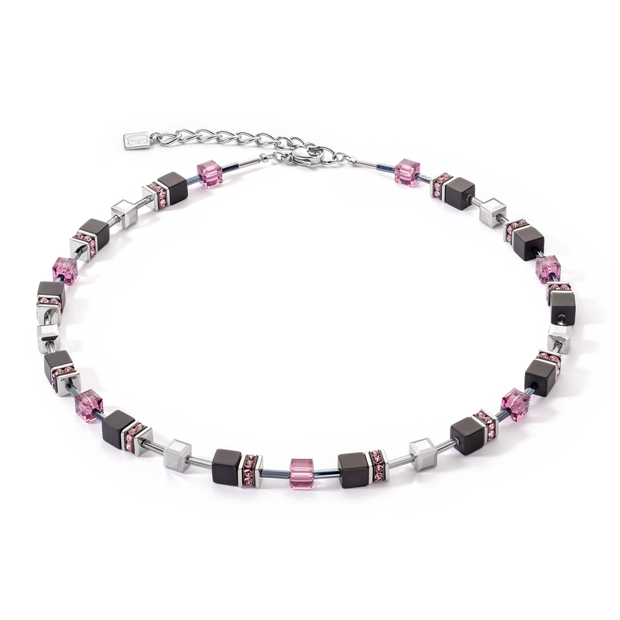 GeoCUBE® Iconic Precious Onyx necklace silver-amethyste