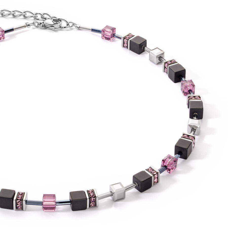 GeoCUBE® Iconic Precious Onyx necklace silver-amethyste