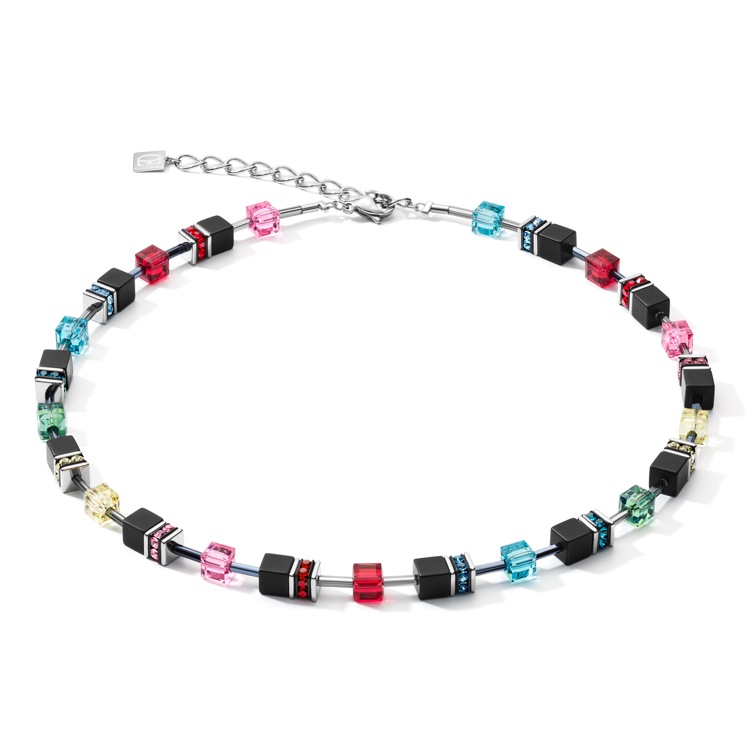GeoCUBE® Necklace onyx multicolour Pop Art